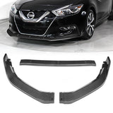 For 2016-2018 Nissan Maxima GT-Style Carbon Look Front Bumper Body Spoiler Lip + Side Skirt Rocker Winglet Canard Diffuser Wing  Body Splitter ABS ( Carbon Style) 5PCS