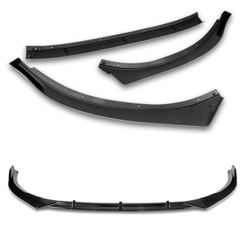 For 2011-2013 Kia Optima STP-Style Painted Black Color Front Bumper Splitter Spoiler Lip 3 Pcs
