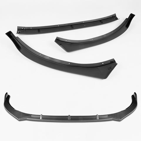 For 2011-2013 Kia Optima STP-Style Carbon Look Front Bumper Splitter Spoiler Lip Kit 3 PCs