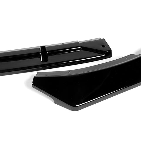For 2014-2015 Kia Optima STP-Style Painted Black Color Front Bumper Splitter Spoiler Lip 3 Pcs