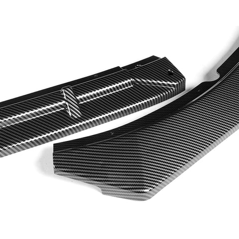 For 2014-2015 Kia Optima STP-Style Painted Carbon Look Color Front Bumper Splitter Spoiler Lip Kit 3 Pcs
