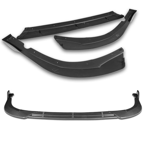 For 2016-2018 Kia Optima SX SXL Carbon Look Front Bumper Body Splitter Spoiler Lip 3 Pcs