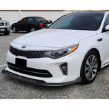 For 2016-2018 Kia Optima SX SXL Carbon Look Front Bumper Body Splitter Spoiler Lip 3 Pcs