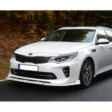 For 2016-2018 Kia Optima SX SXL Painted White Color Front Bumper Body Splitter Spoiler Lip 3 Pcs