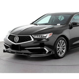 For 2018-2020 Acura TLX STP-Style Painted Black Color Front Bumper Splitter Spoiler Lip 3 Pcs