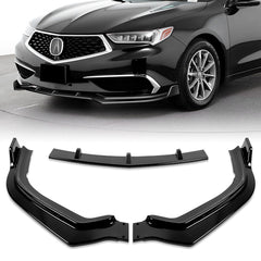 For 2018-2020 Acura TLX STP-Style Painted Black Color Front Bumper Splitter Spoiler Lip 3 Pcs