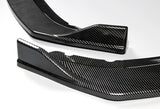 For 2016-2021 Honda Civic Carbon Style Front Bumper Body Kit Spoiler Lip + Side Skirt Rocker Winglet Canard Diffuser Wing  Body Splitter ABS ( Carbon Style) 5PCS