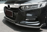 For 2018-2020 Honda Accord Sedan/4DR Real Carbon Front Bumper Spoiler Splitter Lip 3 Pcs