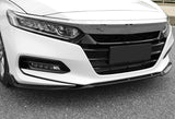 For 2018-2020 Honda Accord Matt Black Front Bumper Body Kit Spoiler Lip + Side Skirt Rocker Winglet Canard Diffuser Wing  Body Splitter ABS (Matte Black) 5PCS