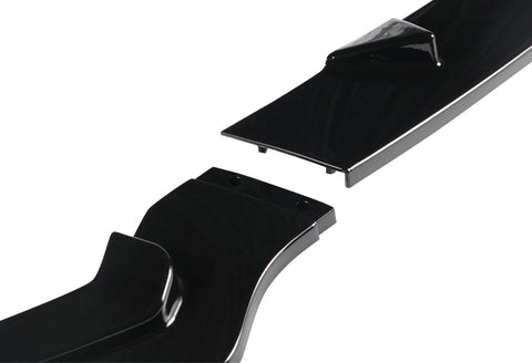 For 2014-2017 Infiniti Q50 Sport Painted Black Front Bumper Body Kit Lip + Side Skirt Rocker Winglet Canard Diffuser Wing  (Glossy Black) 5PCS