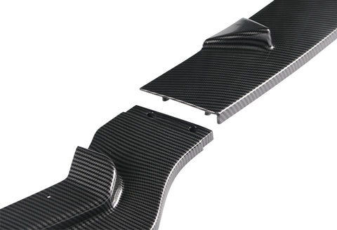 For 2014-2017 Infiniti Q50 Sport Painted Carbon Look Style Color  Front Bumper Body Lip Spoiler Lip 3PCS