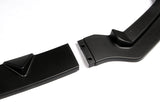 For 2014-2017 Infiniti Q50 Sport Unpainted Matt Black Color Front Bumper Body Spoiler Lip 3PCS