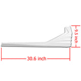30.6" x 9.5" MP-Type Painted White Color Side Skirt Rocker Splitters Diffuser Winglet 2 Pcs