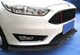 For 2015-2018 Ford Focus SE SEL Painted Carbon Look Style Front Bumper Splitter Spoiler Lip 3 PCS