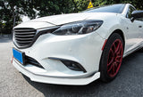 For 2014-2018 Mazda6 Mazda 6 Painted White Color Front Bumper Body Spoiler Splitter Lip  3 Pcs
