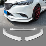For 2014-2018 Mazda6 Mazda 6 Painted White Color Front Bumper Body Spoiler Splitter Lip  3 Pcs
