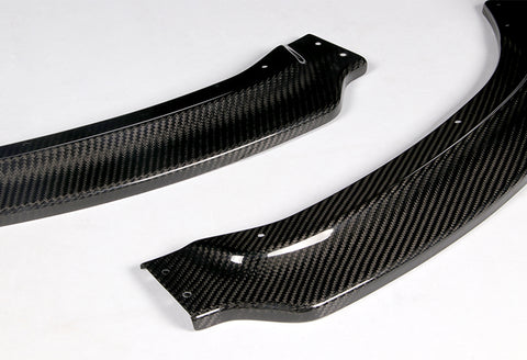 For 2013-2018 BMW F30 Sedan 325 328 330 335 Real Carbon for Base  Model Front Bumper Lip  3 Pcs