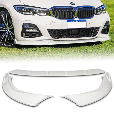 For 2019-2022 BMW G20 G28 M-Sport M340i Painted White Color Front Bumper Body Kit Lip  3 PCS