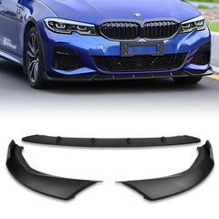 For 2019-2022 BMW G20 G28 M-Sport M340i Unpainted Black Color Front Bumper Body Kit Lip  3 PCS