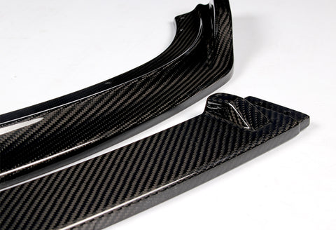 For 2014-2019 BMW F23 Convertible 230i M235i Base Real Carbon Fiber Front Bumper Lip  3 Pcs