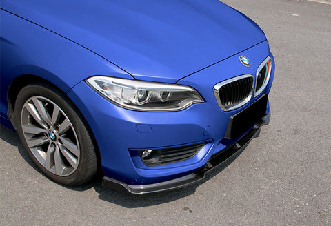 For 2014-2019 BMW F23 Convertible 230i M235i Base Real Carbon Fiber Front Bumper Lip  3 Pcs