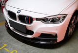 For 2012-2018 BMW 3-Series M-Sport M-Tech F30 F35 Painted Carbon Look Front Bumper Lip Kit 3 Pcs