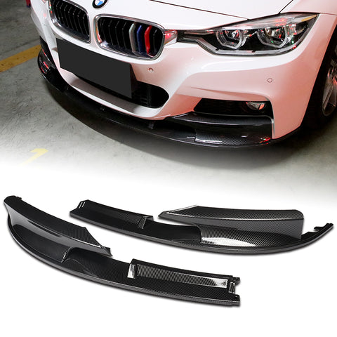 For 2012-2018 BMW M-Sport M-Tech Carbon Style Front Bumper Body Kit Lip + Side Skirt Rocker Winglet Canard Diffuser Wing  Body Splitter ABS ( Carbon Style) 5PCS