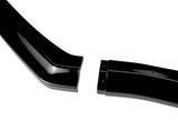 2015-2021 Subaru WRX STi CS-Style Painted Black Front Bumper Body Lip + Side Skirt Rocker Winglet Canard Diffuser Wing  (Glossy Black) 5PCS