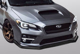 For 2015-2021 Subaru WRX STi CS-Style Painted Carbon Look Front Bumper Splitter Spoiler Lip 3 Pcs