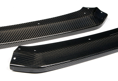 For 2015-2021 Subaru WRX STi CS-Style Real Carbon Fiber Front Bumper Body Lip  3 pcs