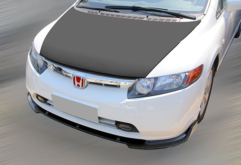For 2006-2008 Honda Civic 4DR CS-Style Painted Black Color Front Bumper Body Kit Lip  3 PCS