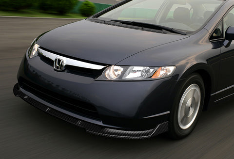 For 2006-2008 Honda Civic 4DR CS-Style Real Carbon Fiber Front Bumper Body Kit Lip  3 Pcs