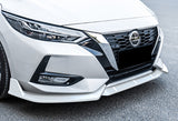For 2020-2023 Nissan Sentra 4DR Painted White Color  Front Bumper Spoiler Splitter Lip 3 PCS
