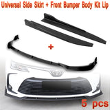 For 2020-2021 Toyota Corolla LE XLE Matt Black Front Bumper Body Kit Spoiler Lip + Side Skirt Rocker Winglet Canard Diffuser Wing  Body Splitter ABS (Matte Black) 5PCS