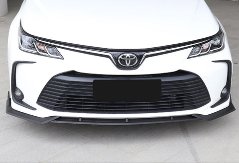 For 2020-2021 Toyota Corolla LE XLE Unpainted Matt Black Front Bumper Splitter Spoiler Lip Kit 3 Pcs