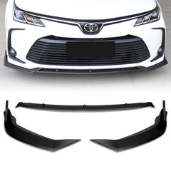 For 2020-2021 Toyota Corolla LE XLE Unpainted Matt Black Front Bumper Splitter Spoiler Lip Kit 3 Pcs