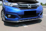 For 2018-2021 Honda Fit Carbon Look Style Front Bumper Body Kit Spoiler Lip + Side Skirt Rocker Winglet Canard Diffuser Wing  Body Splitter ABS ( Carbon Style) 5PCS