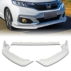 For 2018-2021 Honda Fit Painted White Color JDM Front Bumper Body Kit Spoiler Lip 3PCS