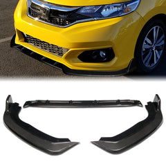 For 2018-2021 Honda Fit Real Carbon Fiber Front Bumper Body Kit Spoiler Lip 3 PCS