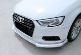For 2017-2020 Audi A3 Painted White Color Front Bumper Lower Body Kit Spoiler Lip 3 PCS