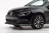 For 2014-2017 Volkswagen VW Golf MK7 Painted Black Color  Front Bumper Splitter Spoiler Lip 3 Pcs