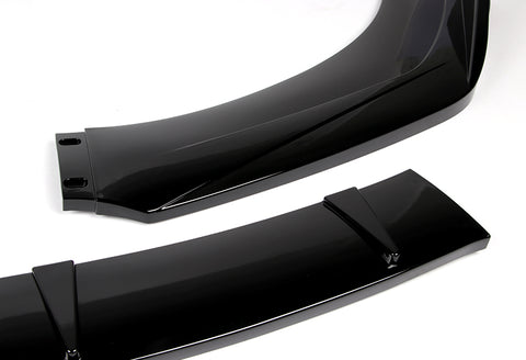 Universal Painted Black Color  Front Bumper Protector Body Kit Splitter Spoiler Lip 3 PCS