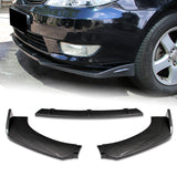 Universal Painted Carbon Look Style  Front Bumper Protector Body Kit Splitter Spoiler Lip 3 PCS