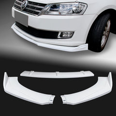 Universal Painted White Color Front Bumper Protector Body Kit Splitter Spoiler Lip 3 PCS