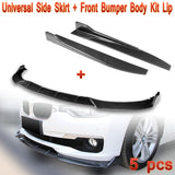 For 2016-2019 BMW 3-Series F30 F35 Carbon Look Front Bumper Body Kit Lip + Side Skirt Rocker Winglet Canard Diffuser Wing  Body Splitter ABS ( Carbon Style) 5PCS