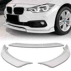 For 2016-2019 BMW 320i 328i 330i F30 F35 Painted White Color Front Bumper Body Kit Lip 3 PCS