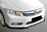 For 2012 Honda Civic 4DR 9Th JDM CS-Style Painted Black Color Front Bumper Body Kit Lip 3 Pcs