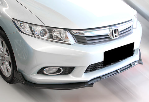 For 2012 Honda Civic 4DR 9Th JDM CS-Style Painted Carbon Look Style Front Bumper Body Kit Lip 3 PCs