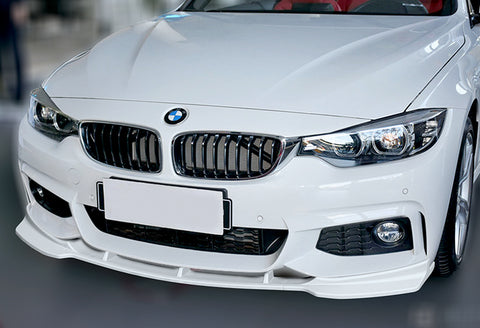 For 2014-2019 BMW F32 F33 F36 4-Series B-Sty M-Sport Painted White Color Front Bumper Lip 3 Pcs