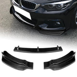 For 2014-2019 BMW F32 F33 F36 4-Series B-Style M-Sport  Real Carbon Fiber Front Bumper Lip 3 Pcs